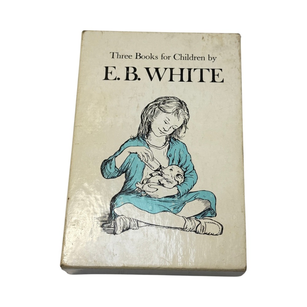EB White Box Set 3 Books PB Charlotte's Web Stuart Little Trumpet Vintage 70s